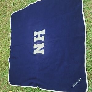 1950s Blue Wool Winter College Stadium Blanket